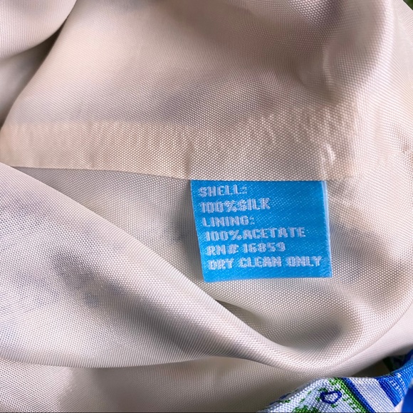 J. McLaughlin Blue paisley Print 100% Silk Pants - Picture 7 of 9